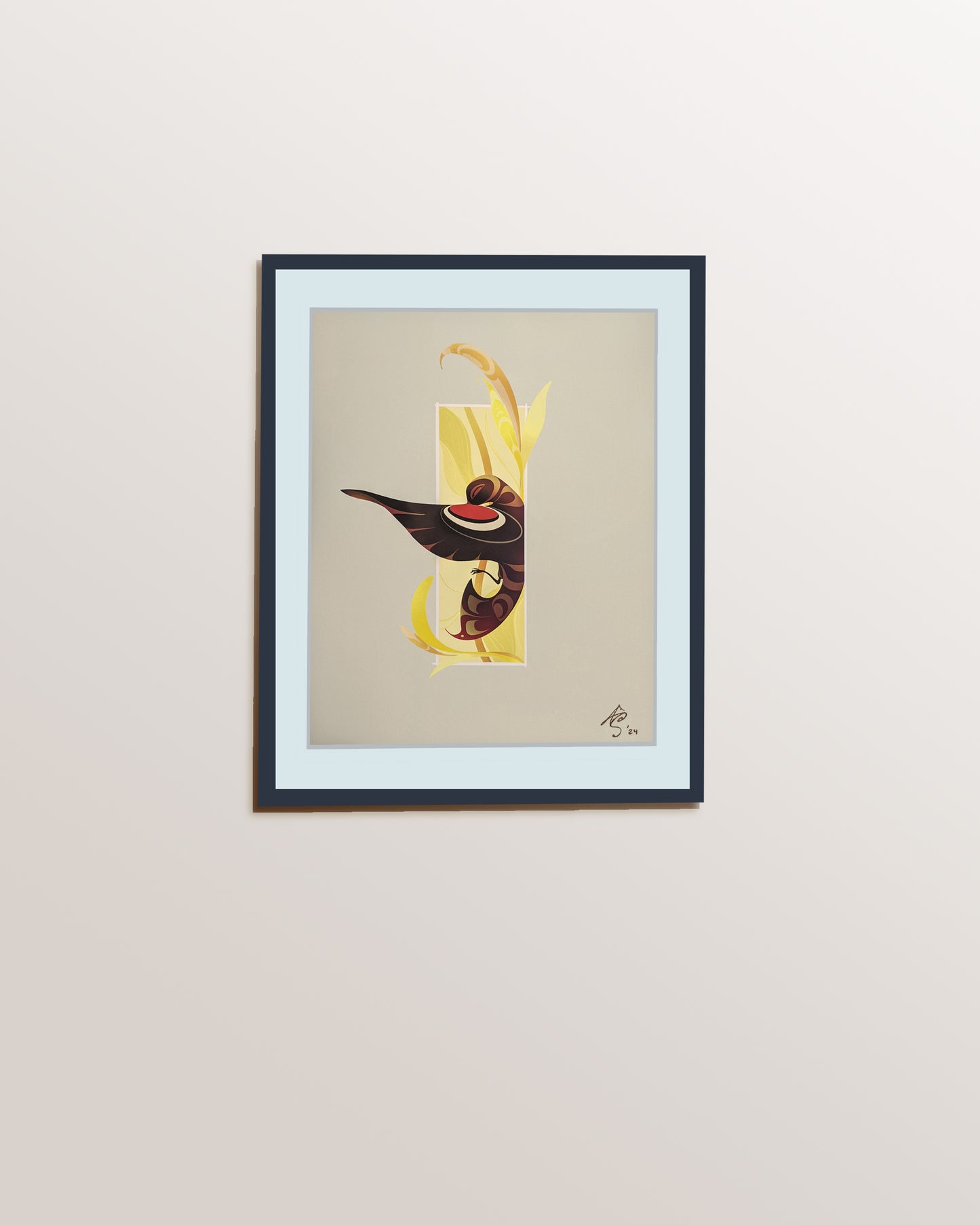 Art Print: Red-winged Descent