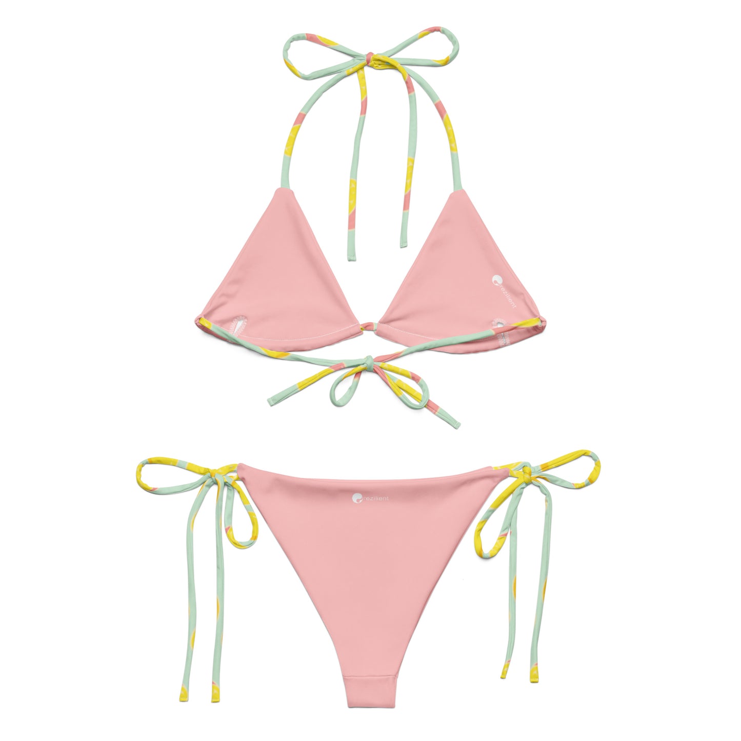 Pink Lemonade Print String Bikini