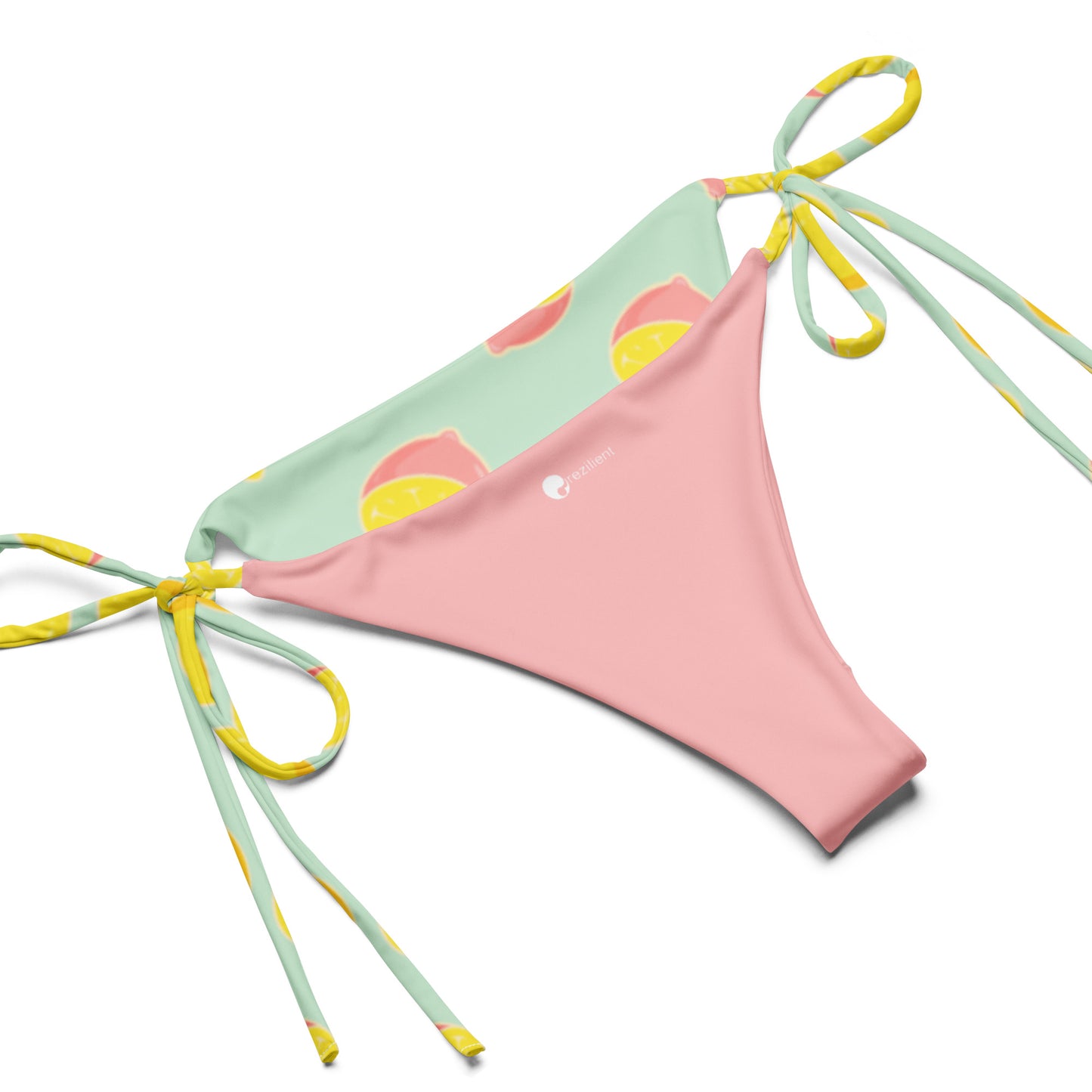 Pink Lemonade Print String Bikini