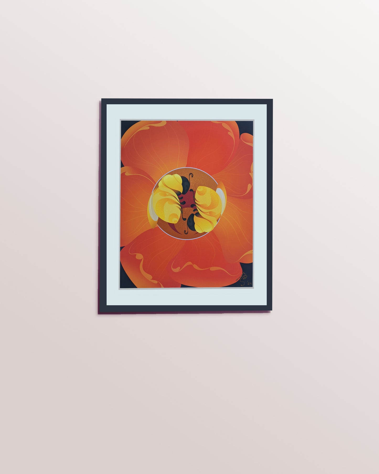 Art Print: Cradled by Blooms