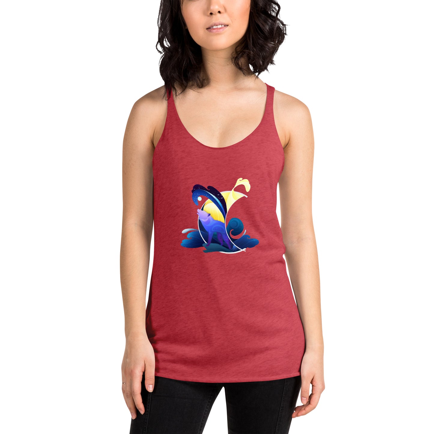 Women's Racerback Tank: Spirit of the Wolf