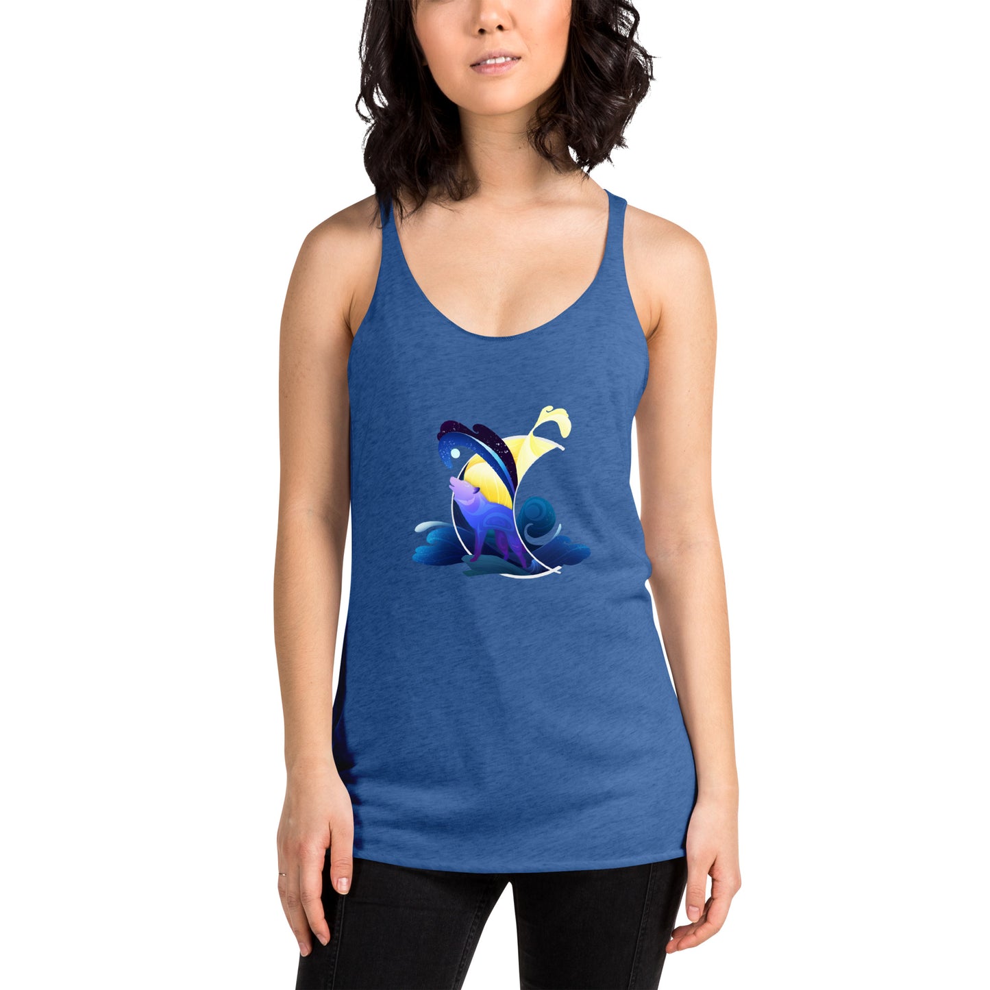 Women's Racerback Tank: Spirit of the Wolf